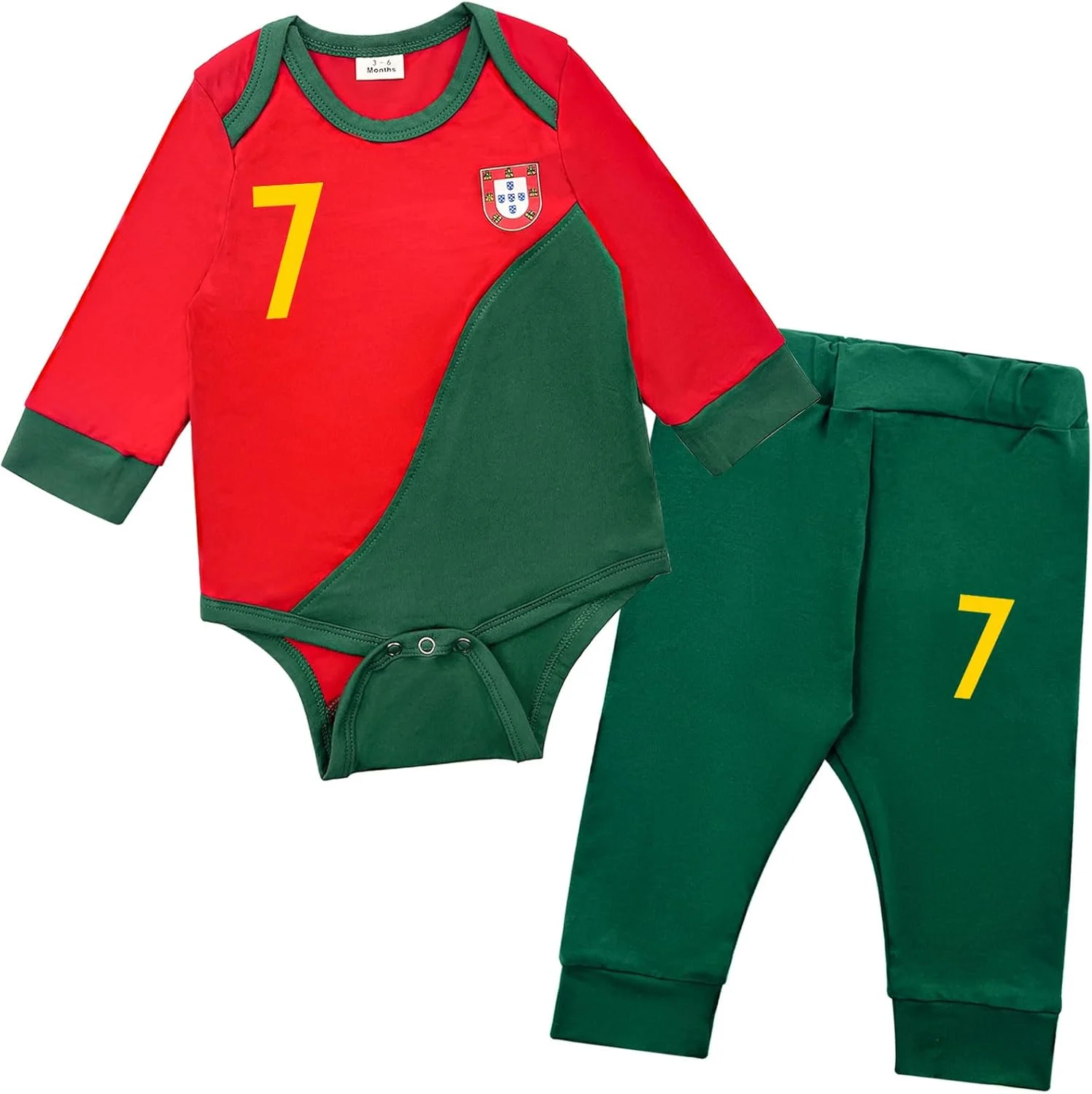 لباس فوتبال نوزادی Pezhiqun، ست لباس و شلوار ورزشی فوتبال برای پسران و دختران، لباس هواداری