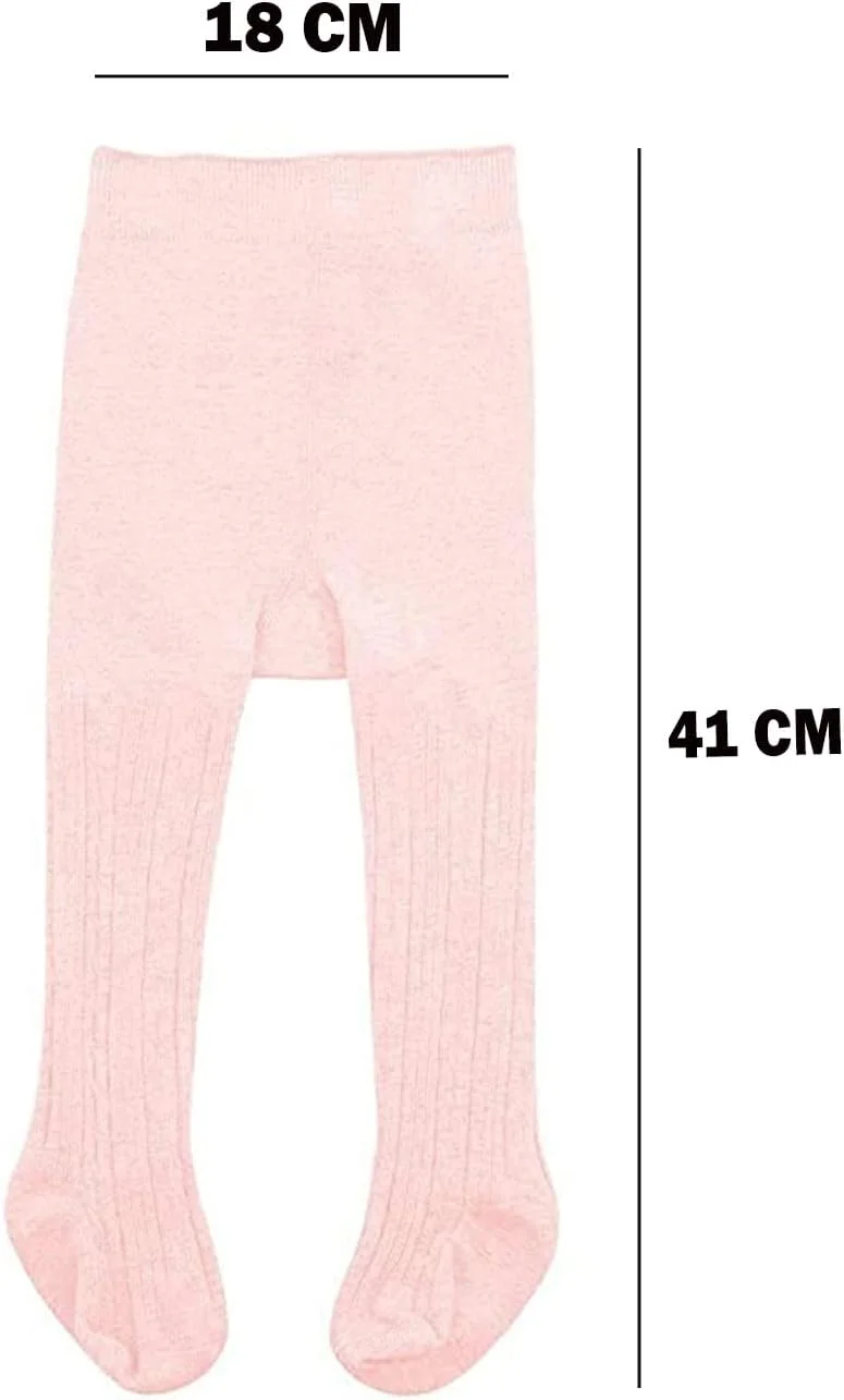 جوراب شلواری دخترانه SYGA، ساق‌های نرم نخی برای نوزادان، جوراب‌های بافتنی یکدست برای کودکان نوپا، شلوار گرم قلاب بافی برای نوزادان - بنفش