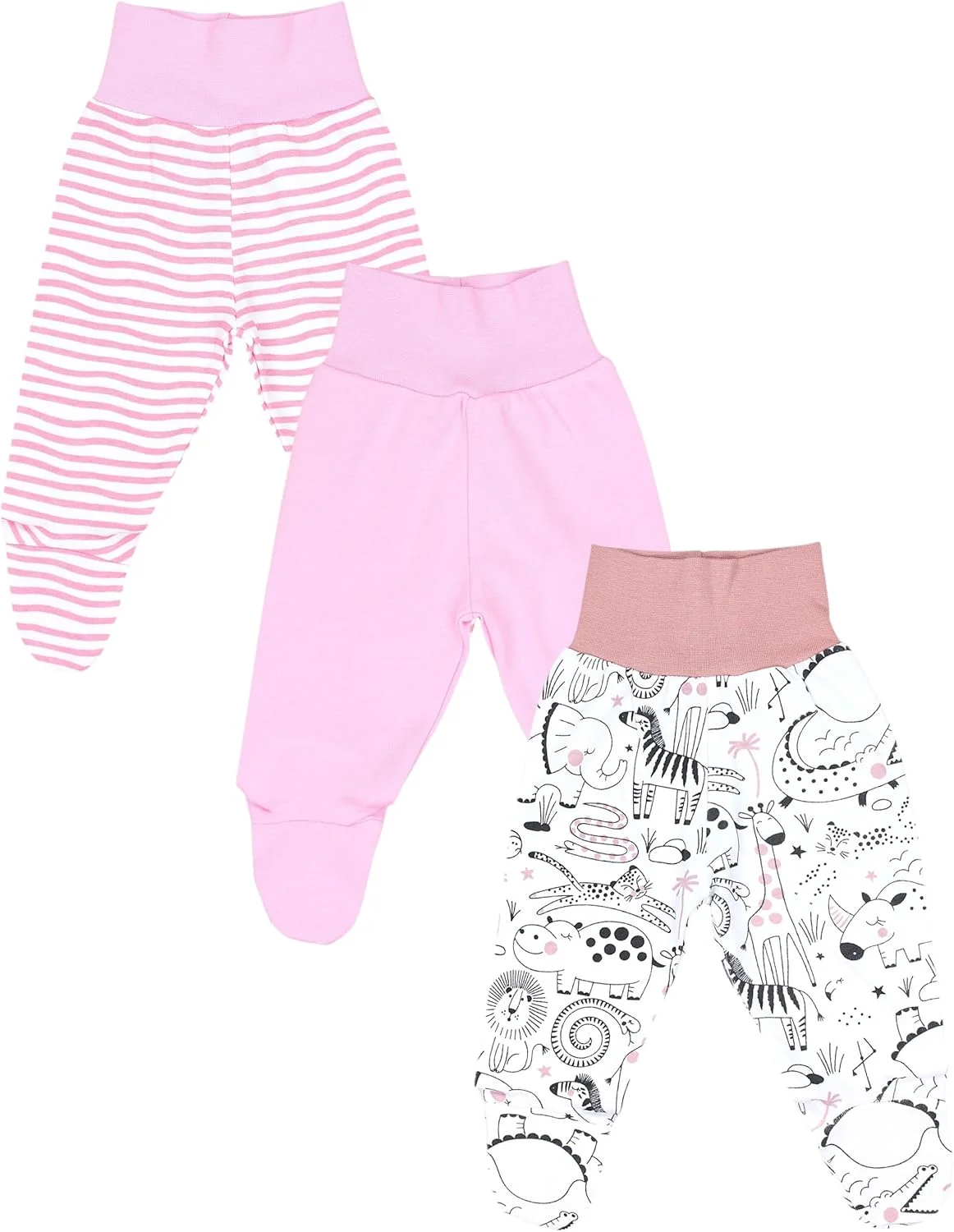 TupTam شلوار دخترانه نوزاد با جوراب، 3 عددی