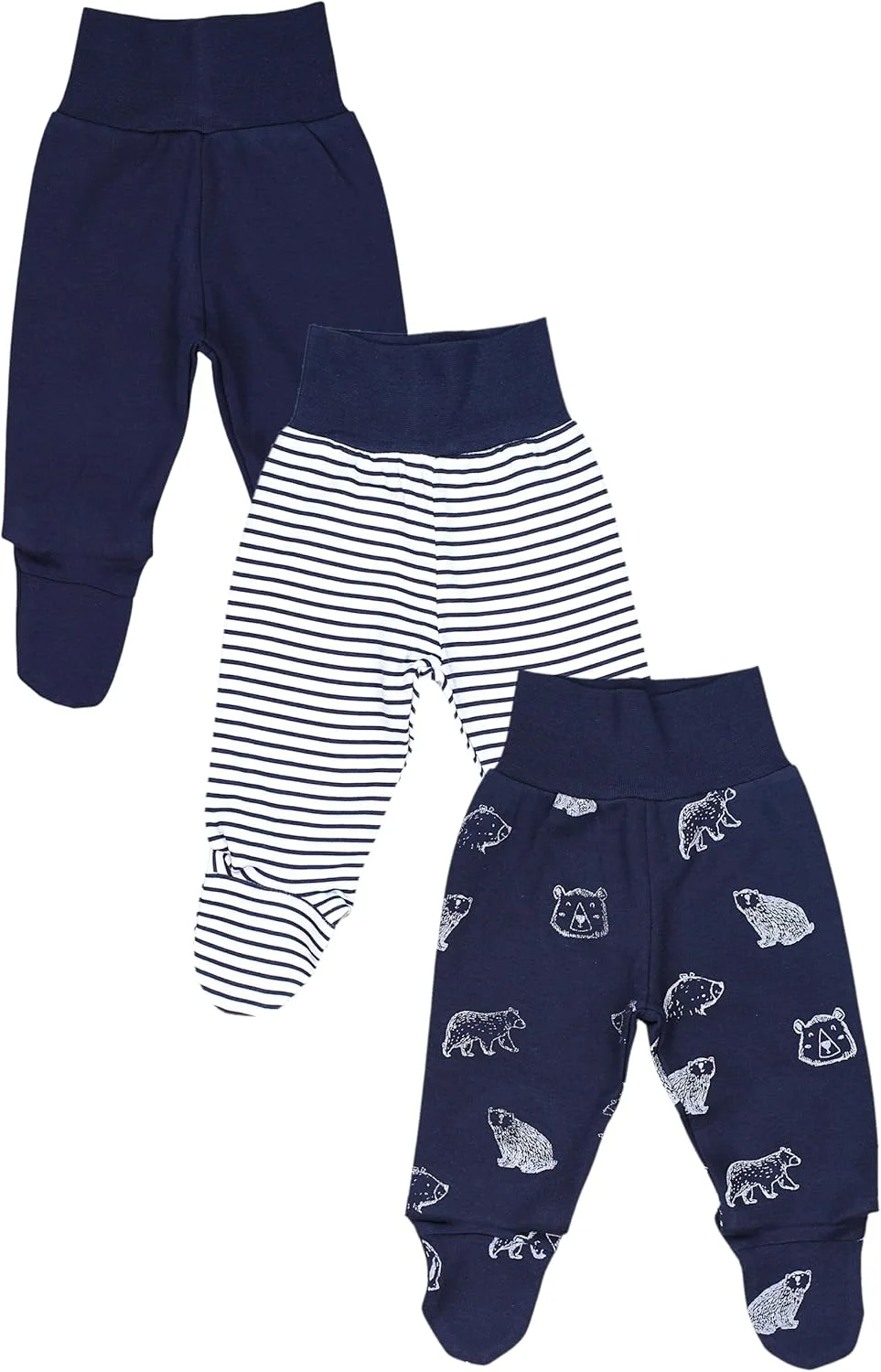 شلوار نوزادی پا دار تاپ تم، بسته 3 عددی