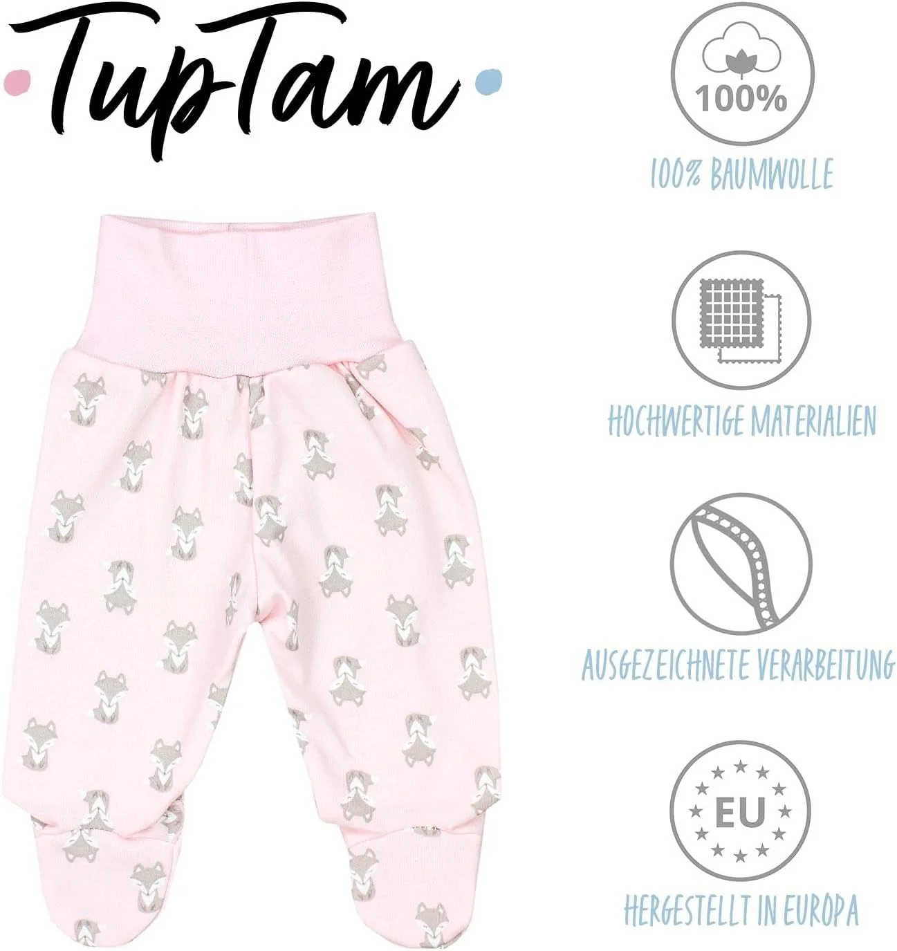 شلوار نوزادی تاپ تم با جوراب، بسته 5 عددی