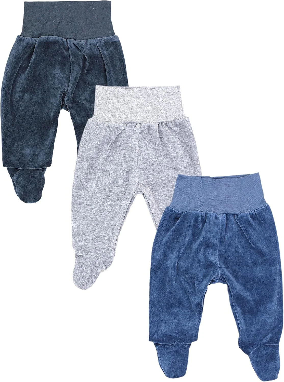 TupTam شلوار راحتی نوزادی پسرانه بسته 3 عددی - شلوار نرم نوزادی پسرانه با جوراب، تهیه شده از ترکیب پنبه ای نیکی