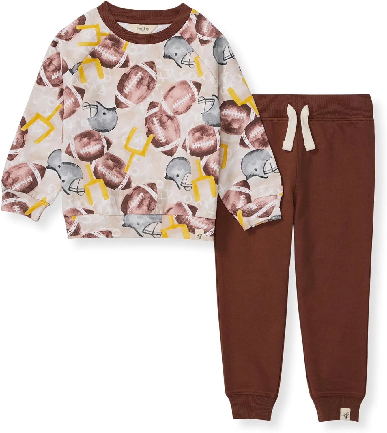 ست تی‌شرت و شلوار پسرانه Burt's Bees Baby، ست لباس بالا و پایین، ست لباس نوزادی و نوپا