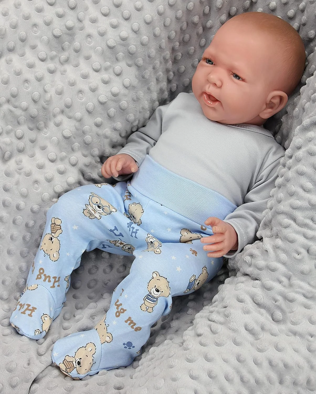 TupTam شلوار نوزادی طرح دار با جوراب بسته 5 عددی