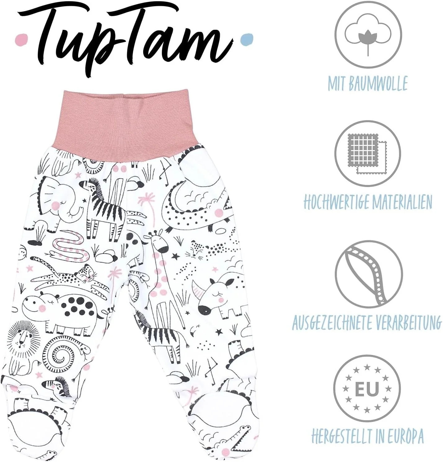 شلوار نوزادی جوراب دار تاپ تام - بسته 5 عددی