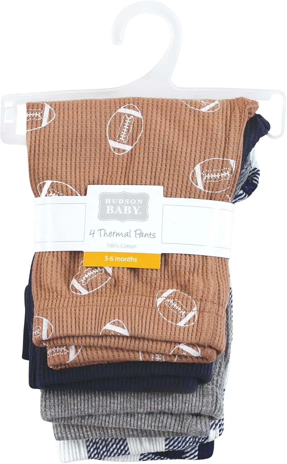 شلوار حرارتی نوزاد هادسون بیبی، طرح رنگین کمان خلاق، سایز 12-18 ماه (بسته 4 عددی)