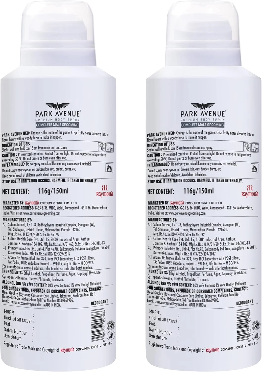 اسپری خوشبو کننده بدن مردانه پارک آونیو مدل Neo Signature Collection | رایحه تازه و ماندگار | 150 میلی لیتر (بسته 2 عددی) اسپری خوشبو کننده بدن مردانه پارک آونیو مدل Neo Signature Collection | رایحه تازه و ماندگار | 150 میلی لیتر (بسته 2 عددی)