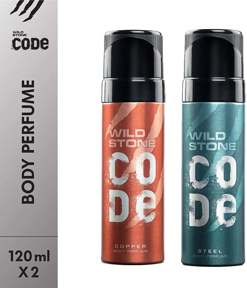 مجموعه اسپری بدن مردانه بدون گاز استیل و کاپر کد وایلد استون، بسته 2 عددی (هر کدام 120 میلی لیتر)