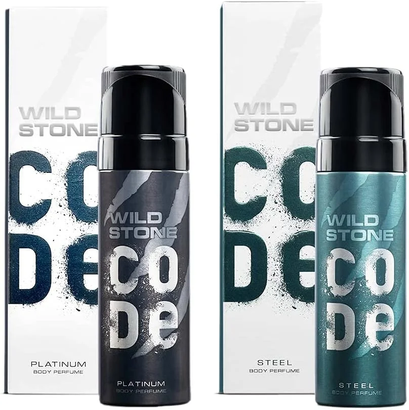 مجموعه اسپری بدن مردانه بدون گاز و با طراوت وایلد استون کد استیل و پلاتینیوم، بسته 2 عددی (120 میلی لیتر)