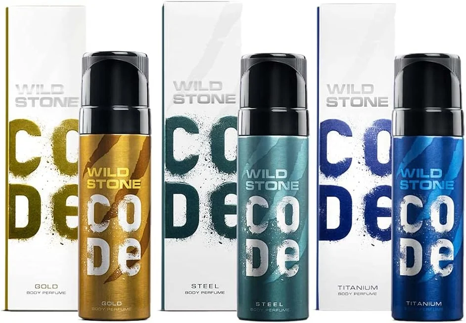 مجموعه عطر بدن مردانه بدون گاز وایلد استون کد "طلایی، استیل و تیتانیوم"، بسته 3 عددی (هر کدام 120 میلی لیتر)