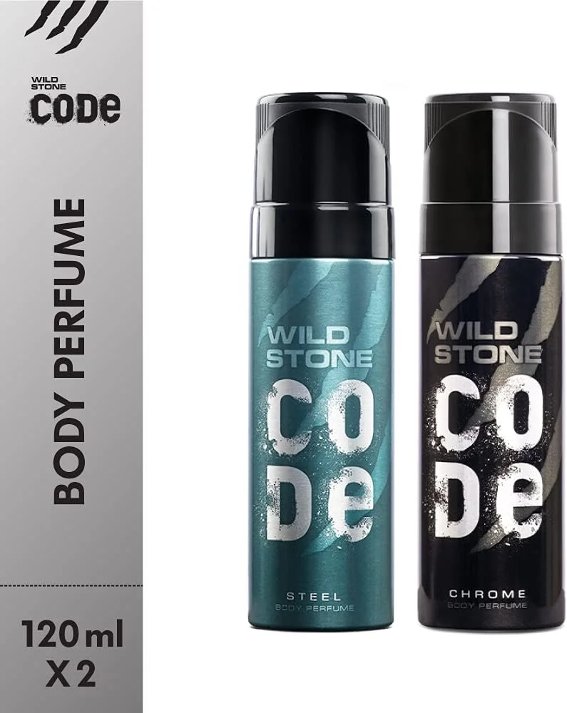 مجموعه اسپری بدن مردانه وایلد استون کد کروم و استیل بدون گاز، 120 میلی لیتر (بسته 2 عددی)