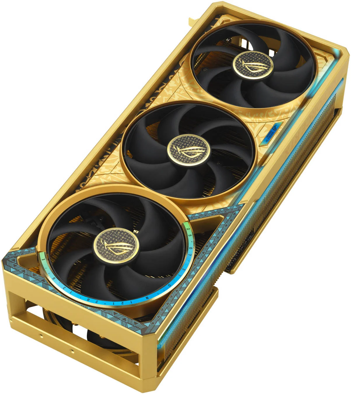 کارت گرافیک ایسوس ROG Astral GeForce RTX 5090 Dhahab OC Edition، حافظه 32 گیگابایت GDDR7 512 بیتی، کلاک تقویتی 2580 مگاهرتز، 21760 هسته CUDA، سرعت حافظه 28 گیگابیت بر ثانیه، طلایی | 90YV0LW6-M0NM00 کارت گرافیک ایسوس ROG Astral GeForce RTX 5090 Dhahab OC Edition، حافظه 32 گیگابایت GDDR7 512 بیتی، کلاک تقویتی 2580 مگاهرتز، 21760 هسته CUDA، سرعت حافظه 28 گیگابیت بر ثانیه، طلایی | 90YV0LW6-M0NM00