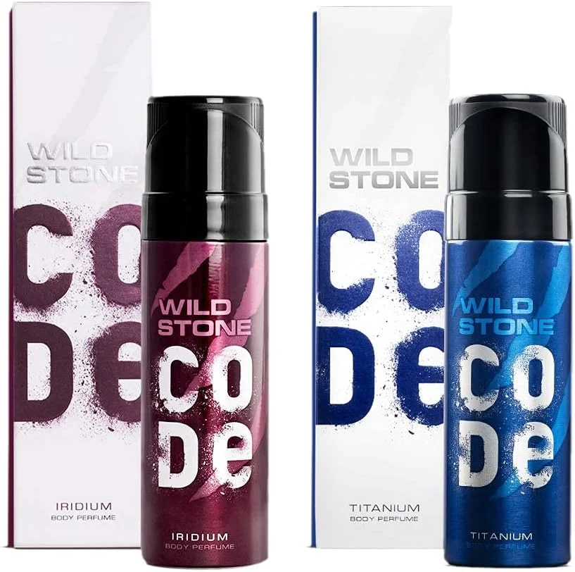 مجموعه اسپری بدن مردانه وایلد استون کد ایریدیوم و تیتانیوم بدون گاز، بسته 2 عددی (هر کدام 120 میلی لیتر)