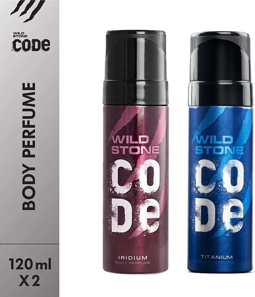 مجموعه اسپری بدن مردانه وایلد استون کد ایریدیوم و تیتانیوم بدون گاز، بسته 2 عددی (هر کدام 120 میلی لیتر)