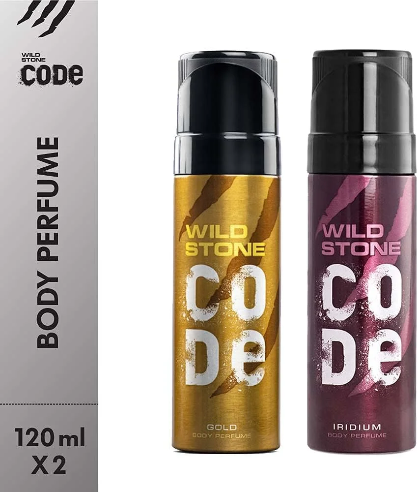 مجموعه عطر بدن مردانه وایلد استون کد گلد و ایریدیوم، بسته 2 عددی (هر کدام 120 میلی لیتر)