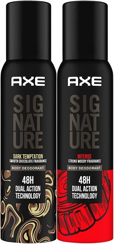 عطر بدن مردانه آکس سیگنیچر اینتنس و دارک تمپتیشن 154 میلی لیتر (بسته 2 عددی) عطر بدن مردانه آکس سیگنیچر اینتنس و دارک تمپتیشن 154 میلی لیتر (بسته 2 عددی)