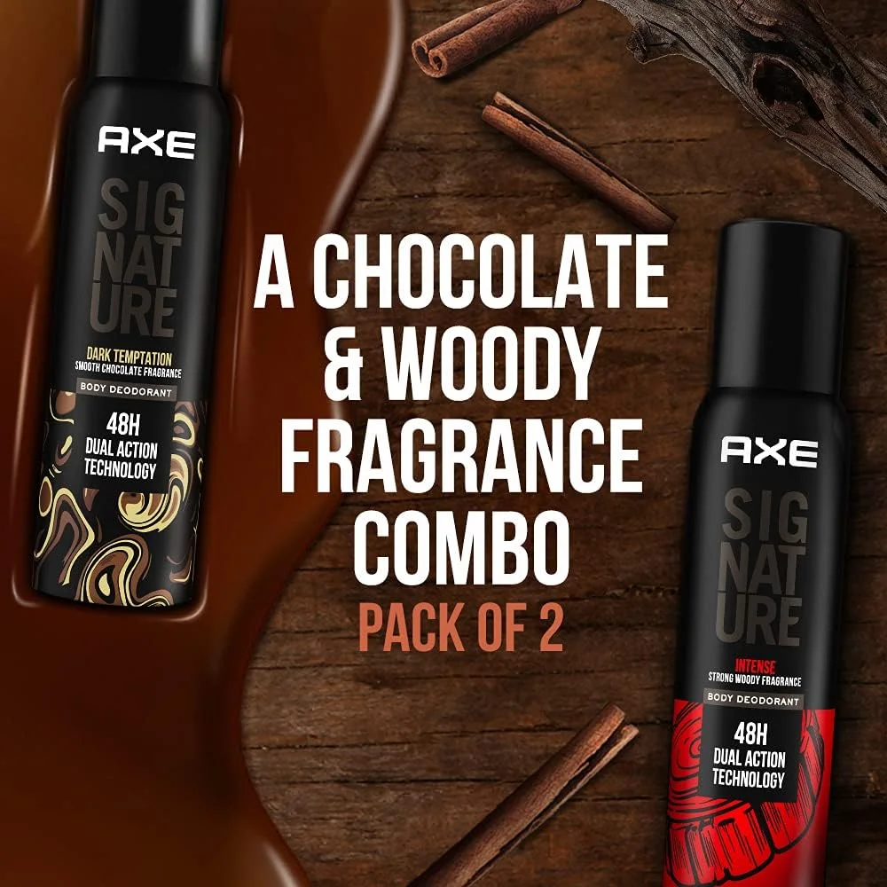 عطر بدن مردانه آکس سیگنیچر اینتنس و دارک تمپتیشن 154 میلی لیتر (بسته 2 عددی) عطر بدن مردانه آکس سیگنیچر اینتنس و دارک تمپتیشن 154 میلی لیتر (بسته 2 عددی)