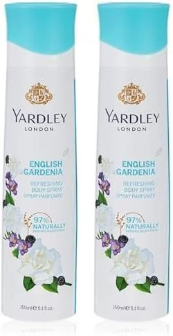 اسپری بدن گاردنیا انگلیسی یاردلی لندن - 150 میلی لیتر، رایحه گلی دلربا، ماندگاری طولانی و محافظت از بوی نامطبوع برای بانوان (بسته 2 عددی)