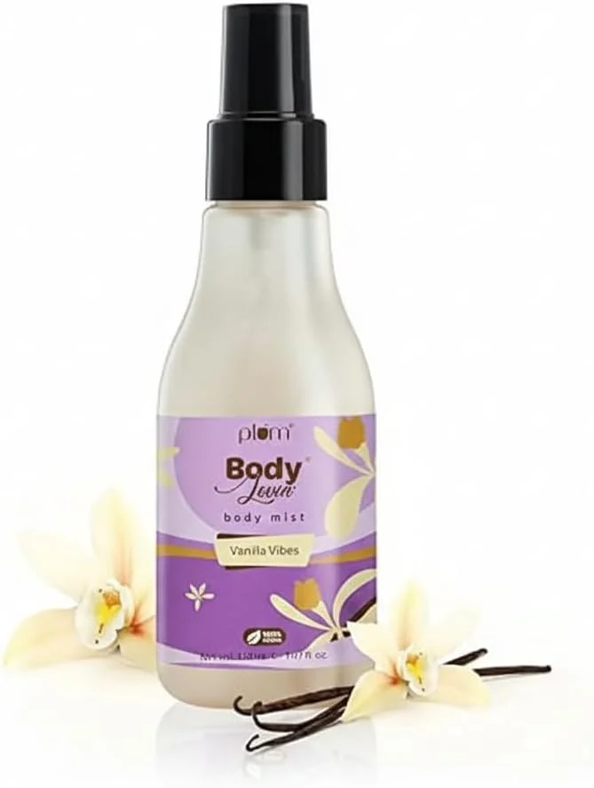 اسپری خوشبو کننده بدن با رایحه وانیل Plum BodyLovin' | کاملا گیاهی | اسپری با رایحه گرم وانیل زمستانی برای بانوان | طراوت بخش فوری