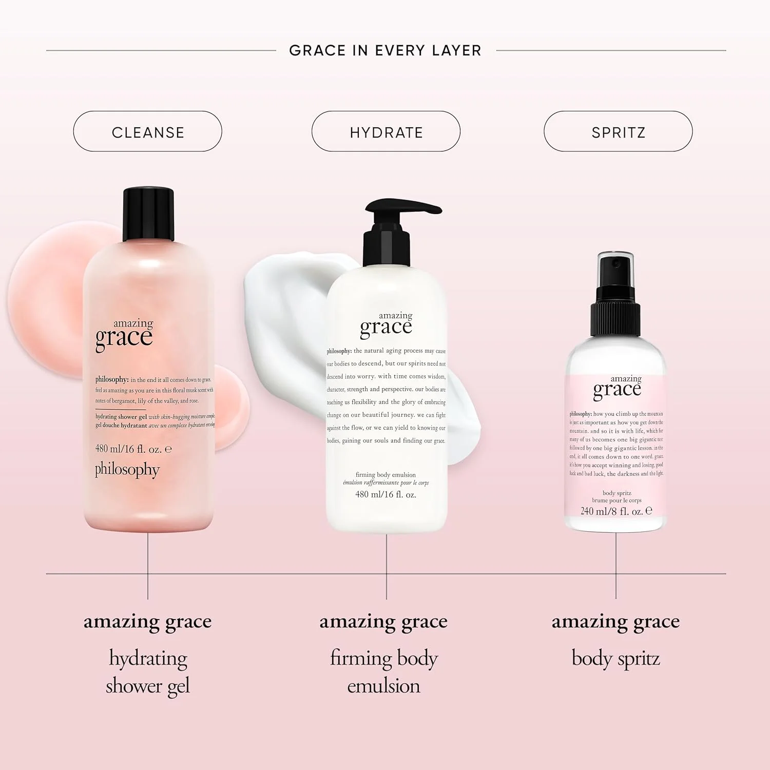 اسپری بدن فیلوسوفی امیزینگ گریس، ۲۴۰ میلی لیتر