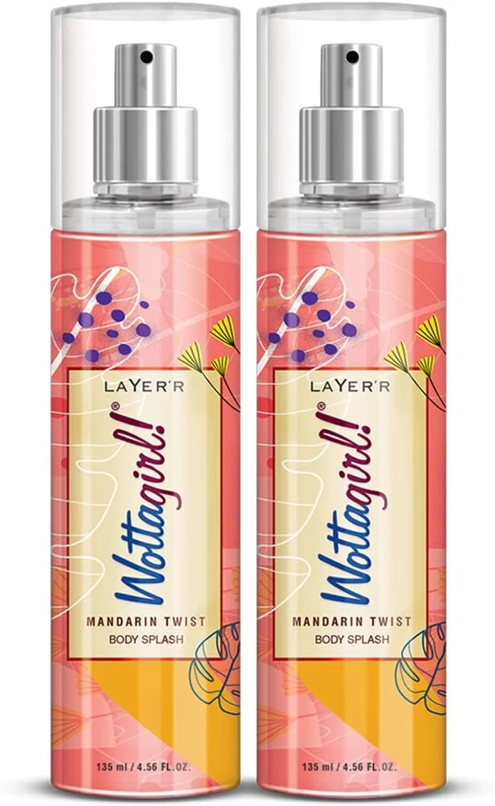 اسپری خوشبو کننده بدن زنانه لایر مدل Mandarin Twist | ماندگاری طولانی (135 میلی لیتر) (بسته 2 عددی)