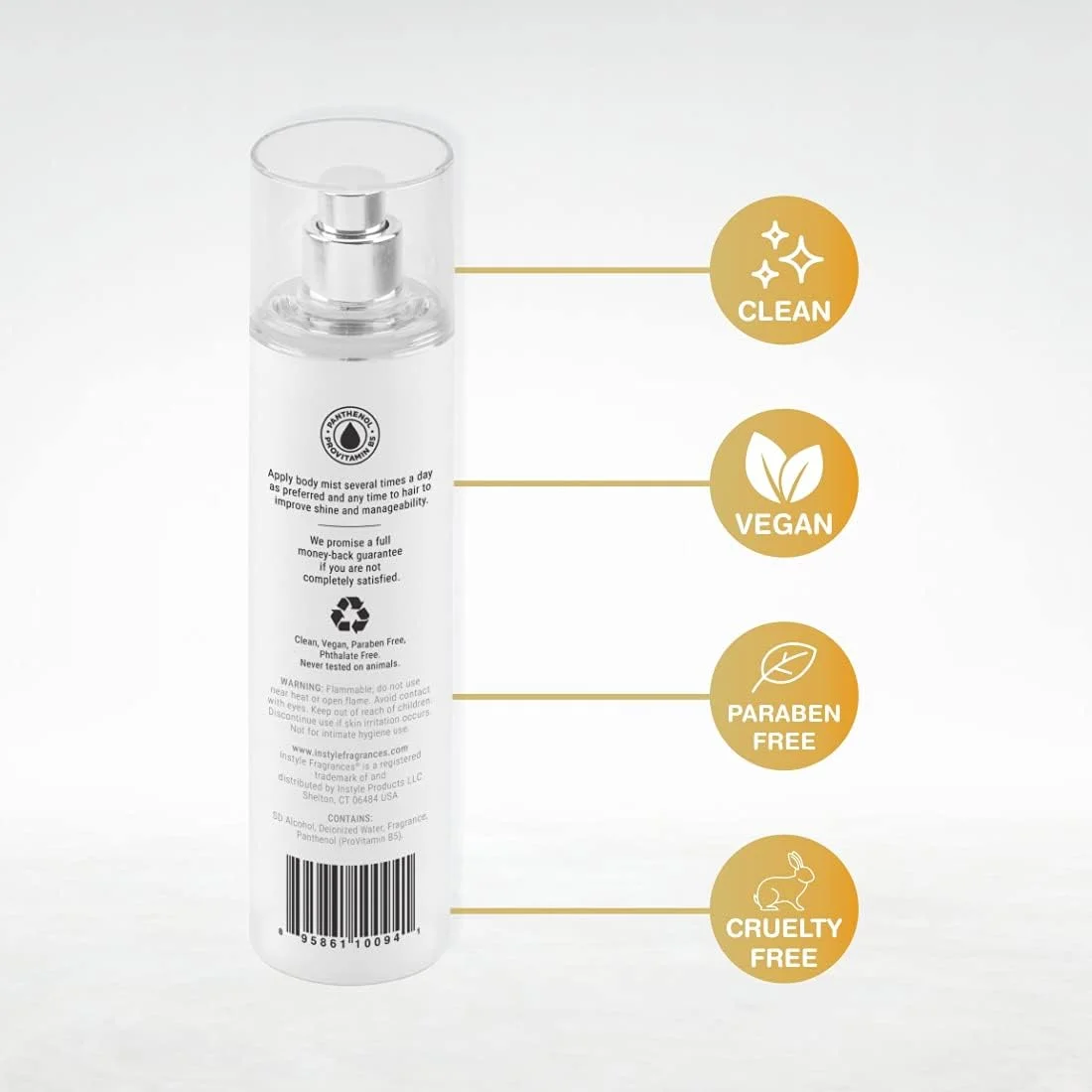 اسپری خوشبو کننده بدن و مو ایناستایل فرگرنسز | رایحه وانیل تاهیتی | حاوی پانتنول | پاک، وگان، بدون پارابن، بدون فتالات | بطری اسپری ممتاز 236 میلی لیتری اسپری خوشبو کننده بدن و مو ایناستایل فرگرنسز | رایحه وانیل تاهیتی | حاوی پانتنول | پاک، وگان، بدون پارابن، بدون فتالات | بطری اسپری ممتاز 236 میلی لیتری