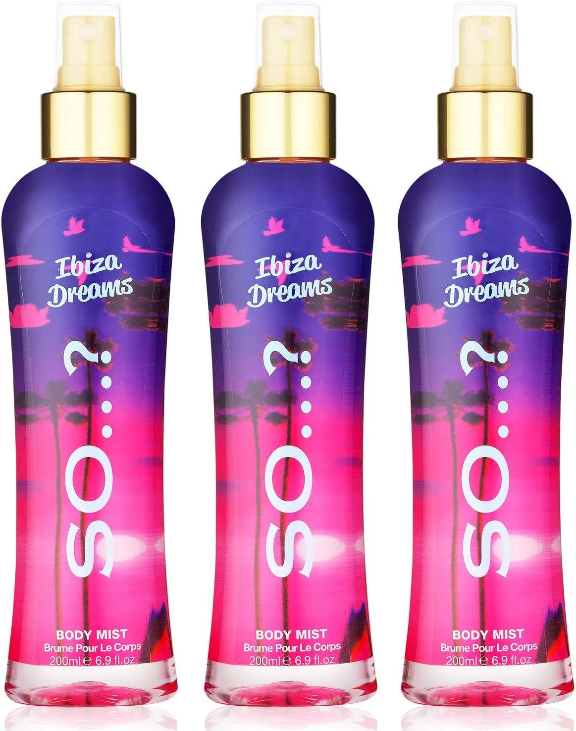 اسپری بدن زنانه So...? Summer Escapes Ibiza Dreams | 200 میلی لیتر | بسته 3 عددی | رایحه میوه ای و گلی | اسپری بدن با رایحه با طراوت و ماندگار | ایده آل برای استفاده روزانه و حس تعطیلات