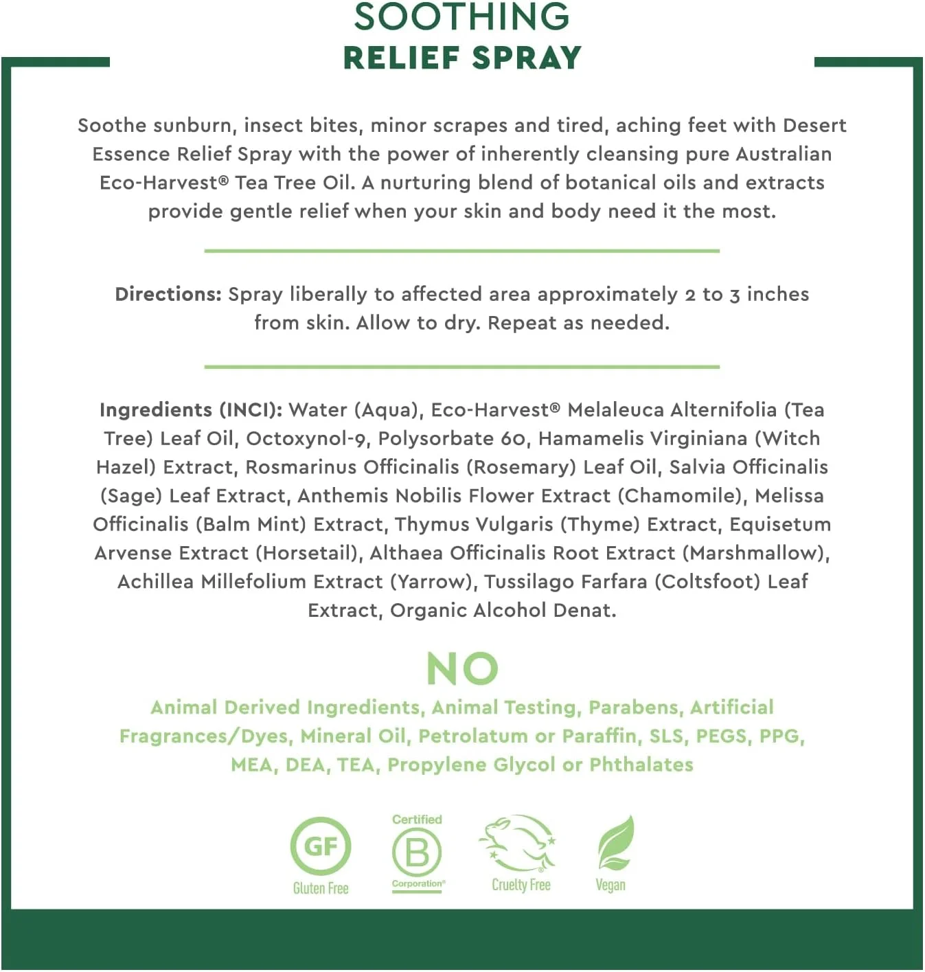 اسپری تسکین دهنده ارگانیک Desert Essence - ۱۱۸ میلی لیتر اسپری تسکین دهنده ارگانیک Desert Essence - ۱۱۸ میلی لیتر