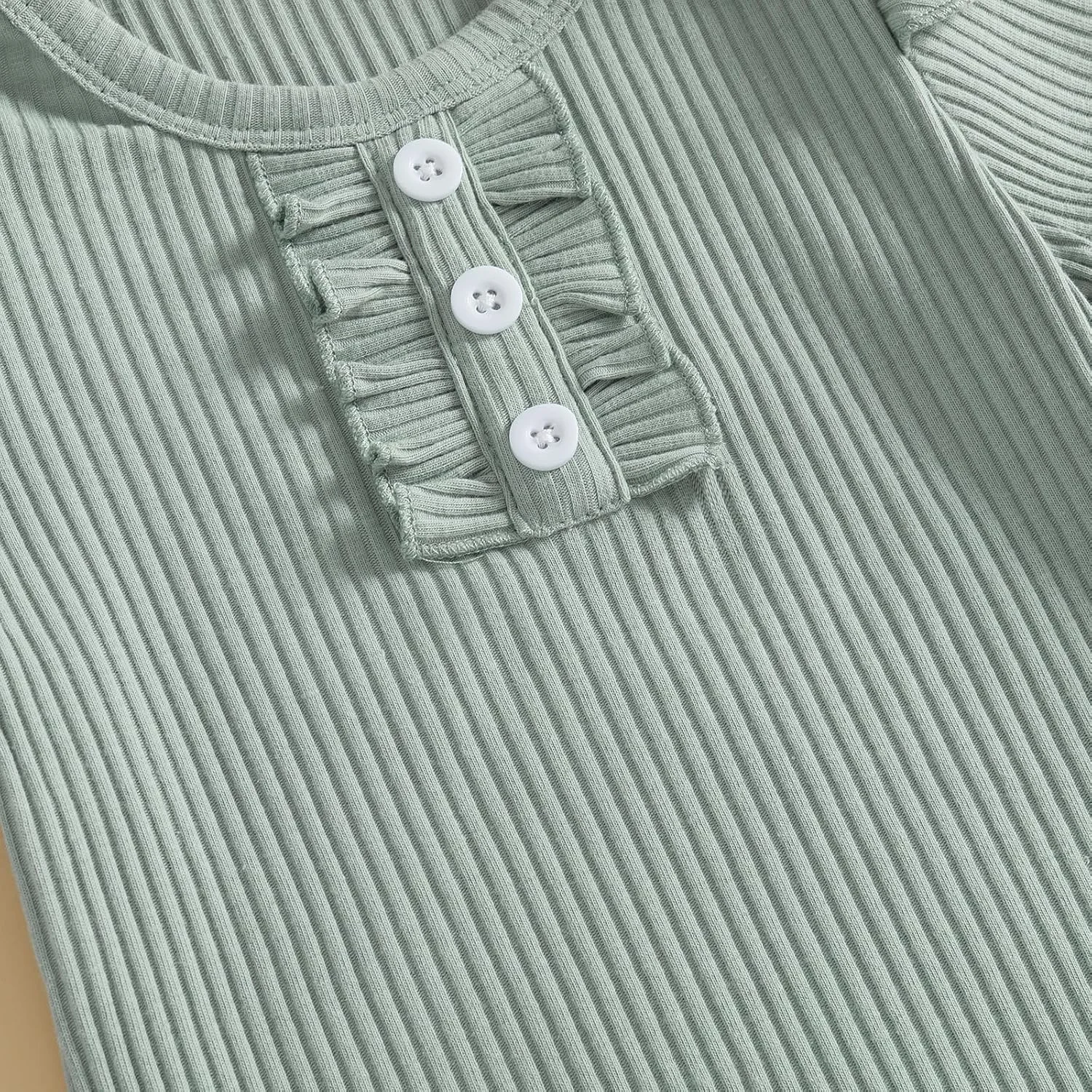 ست لباس نوزاد دخترانه ZAXARRA شامل رامپر آستین پفی یقه گرد، شلوار گلدار دمپا گشاد و هدبند، ست لباس غیررسمی و زیبا