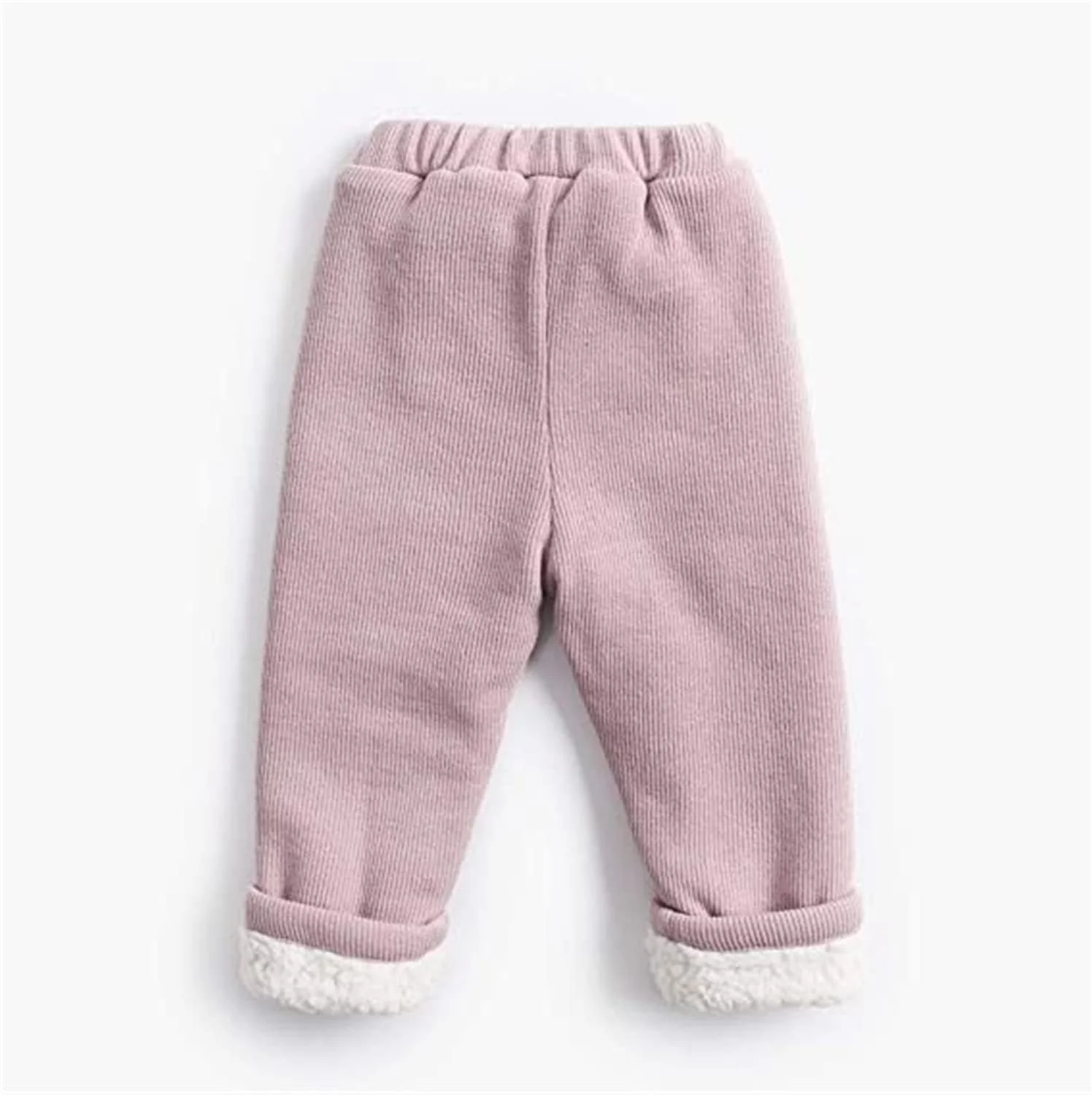 شلوار گرم زمستانی کمر بلند نوزادی، شلوار پنبه ای بند دار، شلوار مخمل کبریتی پشمی