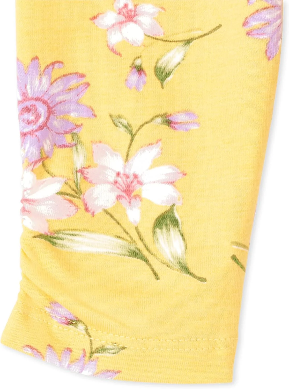 The Children's Place شلوار راحتی دخترانه بچه گانه طرح گل زرد (بسته 2 عددی)