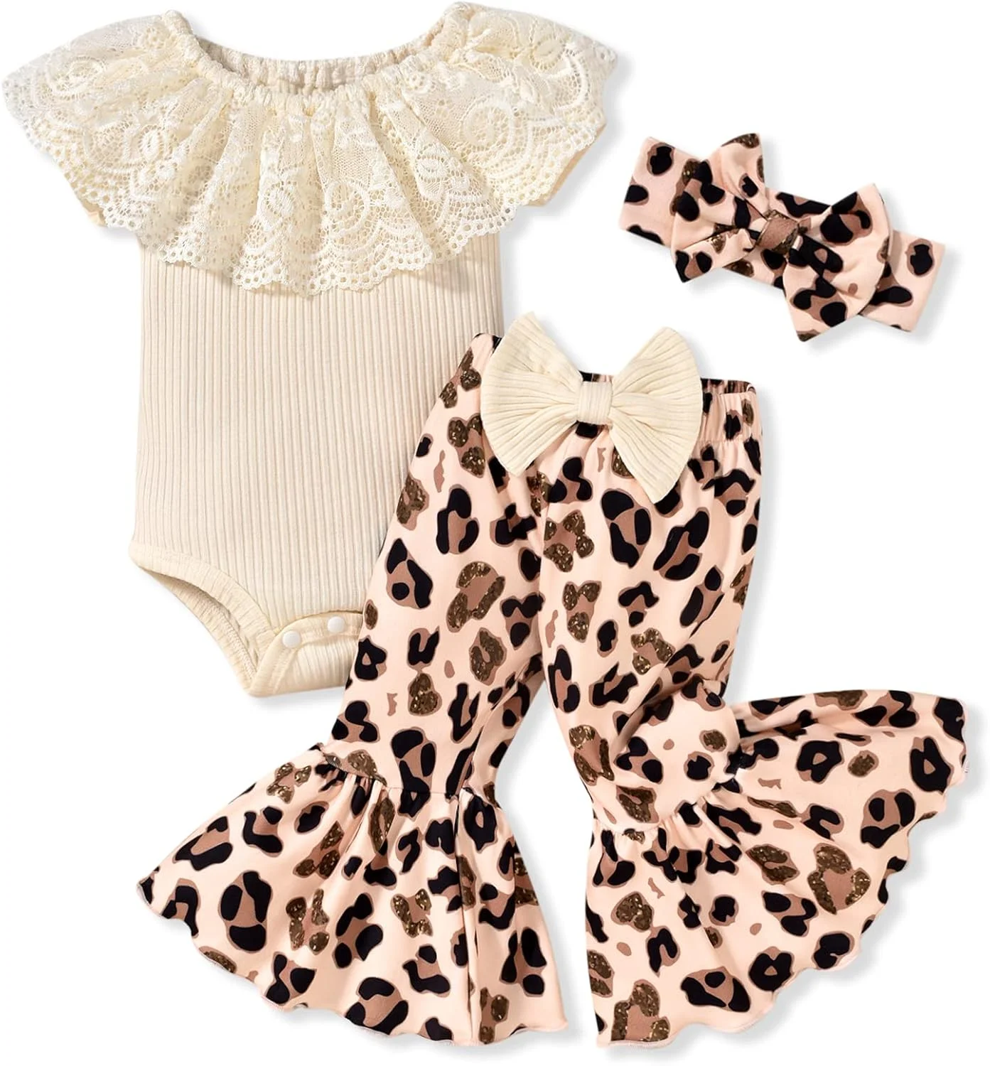 لباس های تابستانی نوزادی دخترانه HINTINA، شلوار دمپا گشاد غیر رسمی