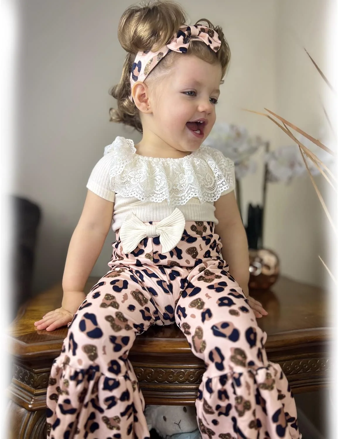 لباس های تابستانی نوزادی دخترانه HINTINA، شلوار دمپا گشاد غیر رسمی