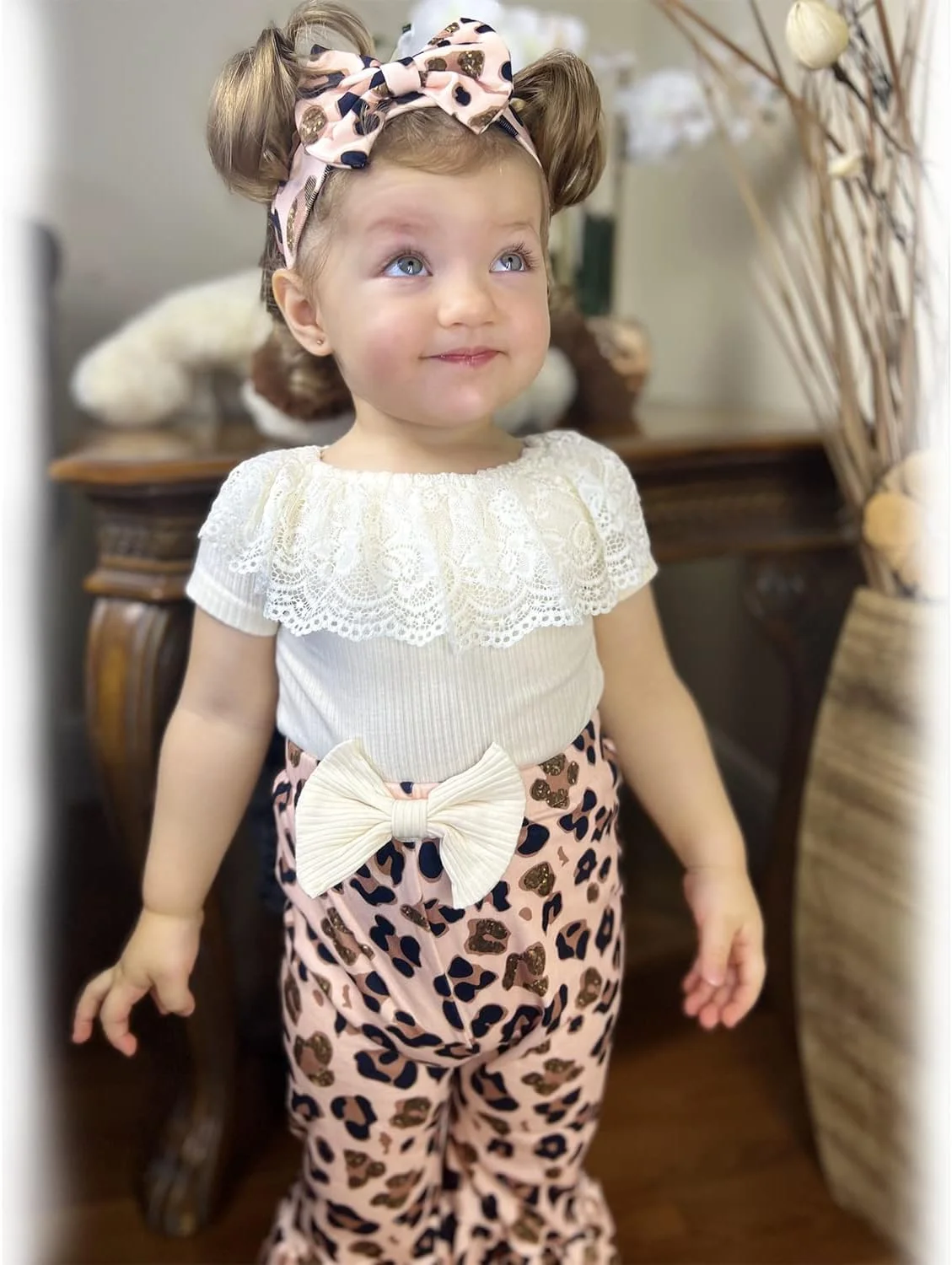 لباس های تابستانی نوزادی دخترانه HINTINA، شلوار دمپا گشاد غیر رسمی