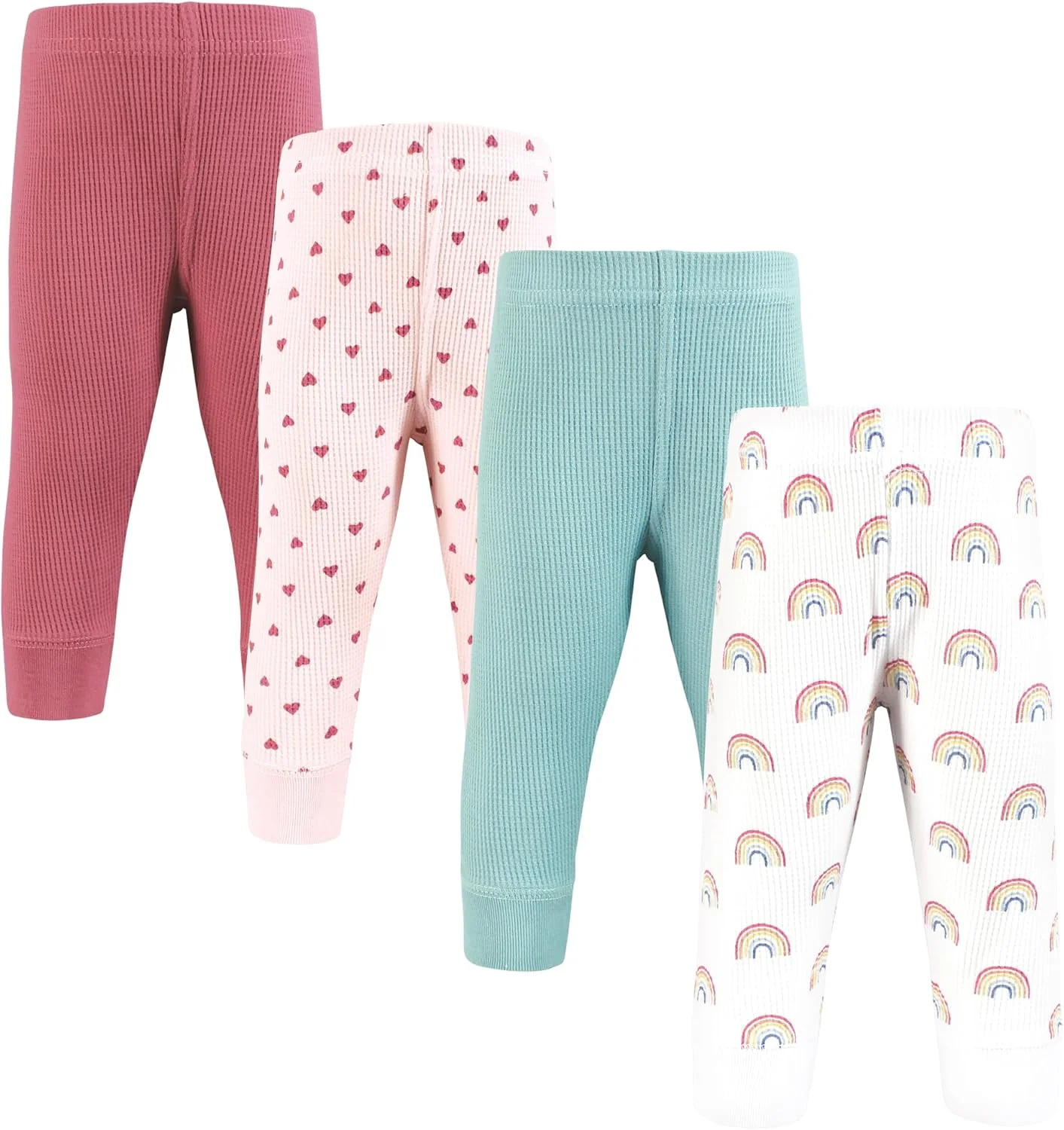 ست 4 عددی شلوار نخی گرم هادسون بیبی، طرح رنگین کمان خلاق، سایز 12-18 ماه