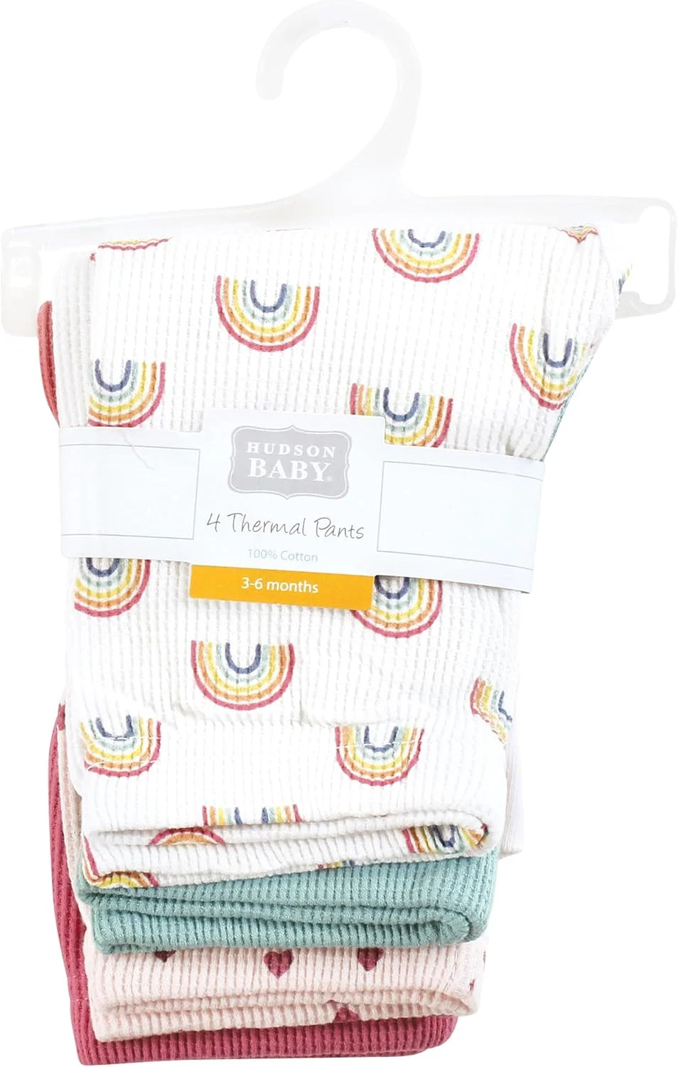 ست 4 عددی شلوار نخی گرم هادسون بیبی، طرح رنگین کمان خلاق، سایز 12-18 ماه