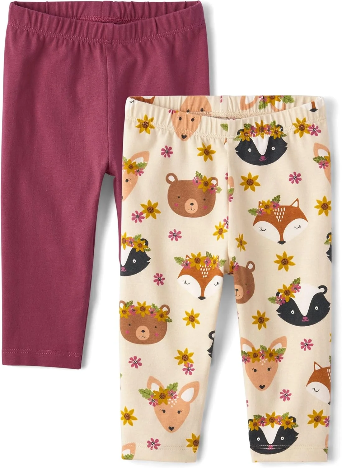 شلوار بافتنی کشی دخترانه نوزادی The Children's Place (بسته 2 عددی)