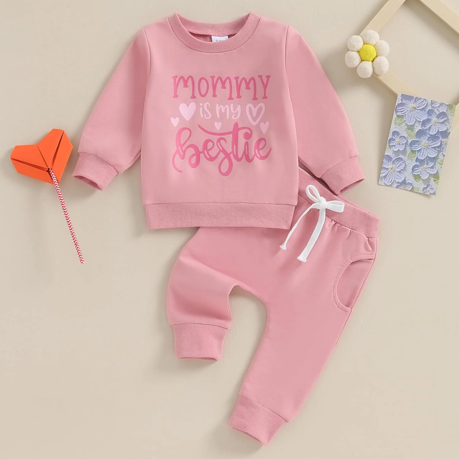 ست لباس بچه گانه دخترانه FIOMVA، مناسب پاییز و زمستان، شامل بلوز و شلوار