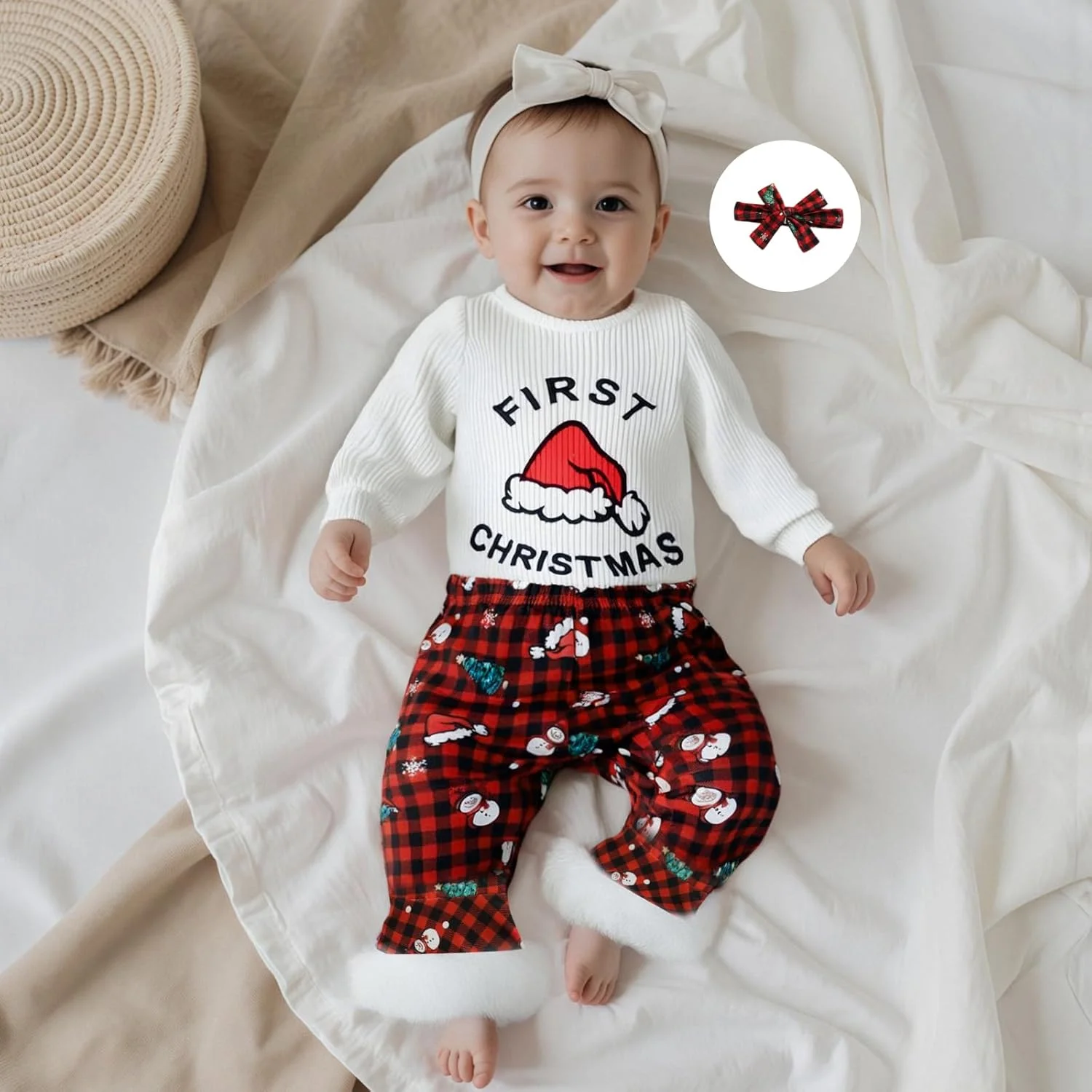 لباس روز سنت پاتریک نوزادی دخترانه، رامپر بافتنی دنده ای، ست شلوار دمپا گشاد، لباس شبدر لباس روز سنت پاتریک نوزادی دخترانه، رامپر بافتنی دنده ای، ست شلوار دمپا گشاد، لباس شبدر