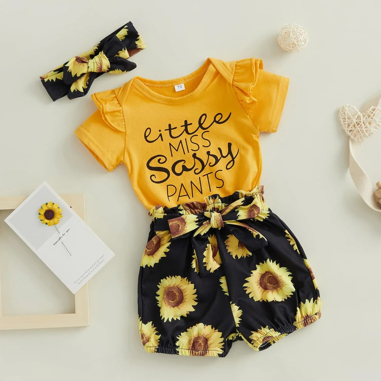 ست شورت دخترانه بچه گانه، لباس تابستانی تاپ بدون آستین و شورت گلدار منگوله دار 2 تکه 1-6 سال