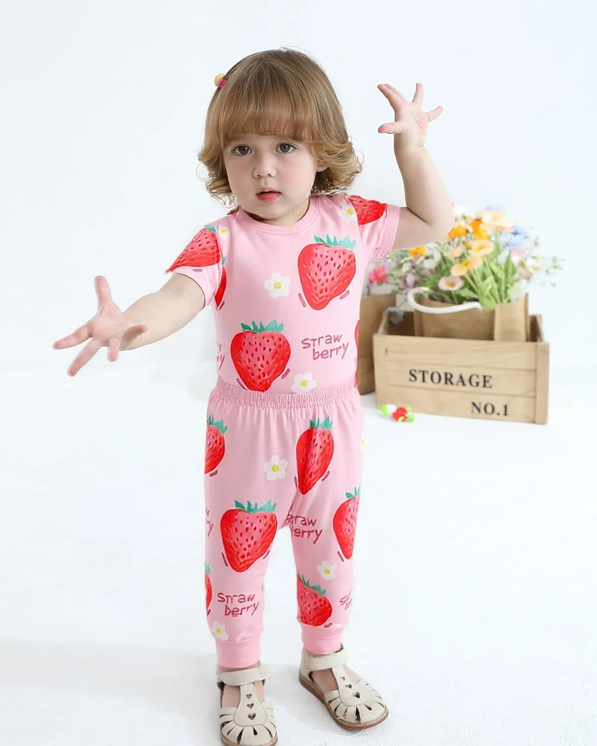 لباس نوزادی دخترانه، ست لباس تابستانی شامل تاپ های بدون سرشانه، شورت و هدبند