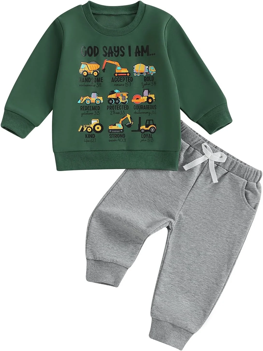 لباس های پاییزی نوزادی Hekkomird، ست لباس های بچه گانه با طرح حروف چاپی، بلوز آستین بلند و شلوار کشی، مناسب نوزادان در زمستان