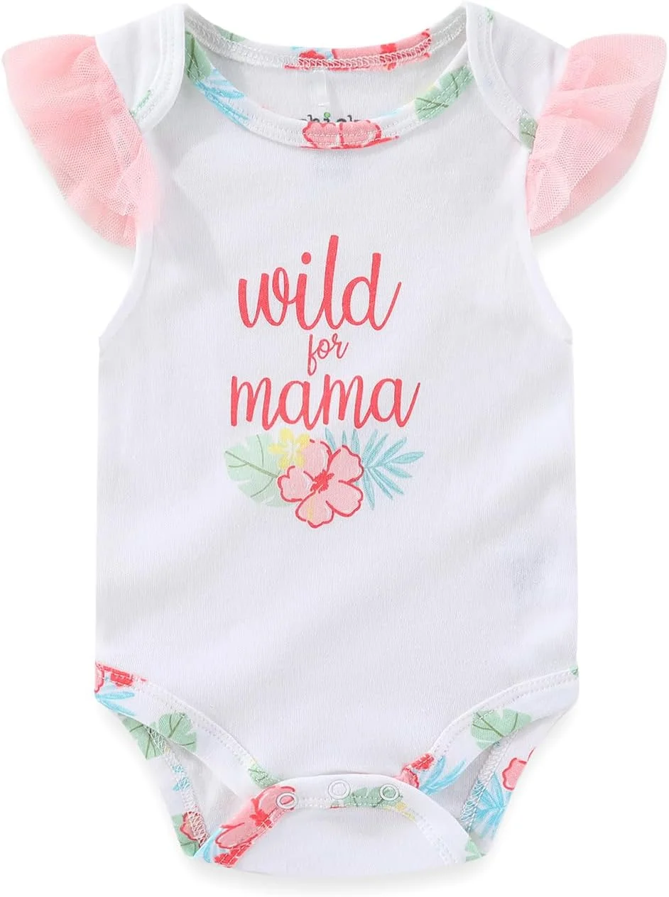 لباس نوزادی دخترانه، رامپر آستین بلند، بادی، شلوار بافتنی کبریتی پنبه ای و کلاه