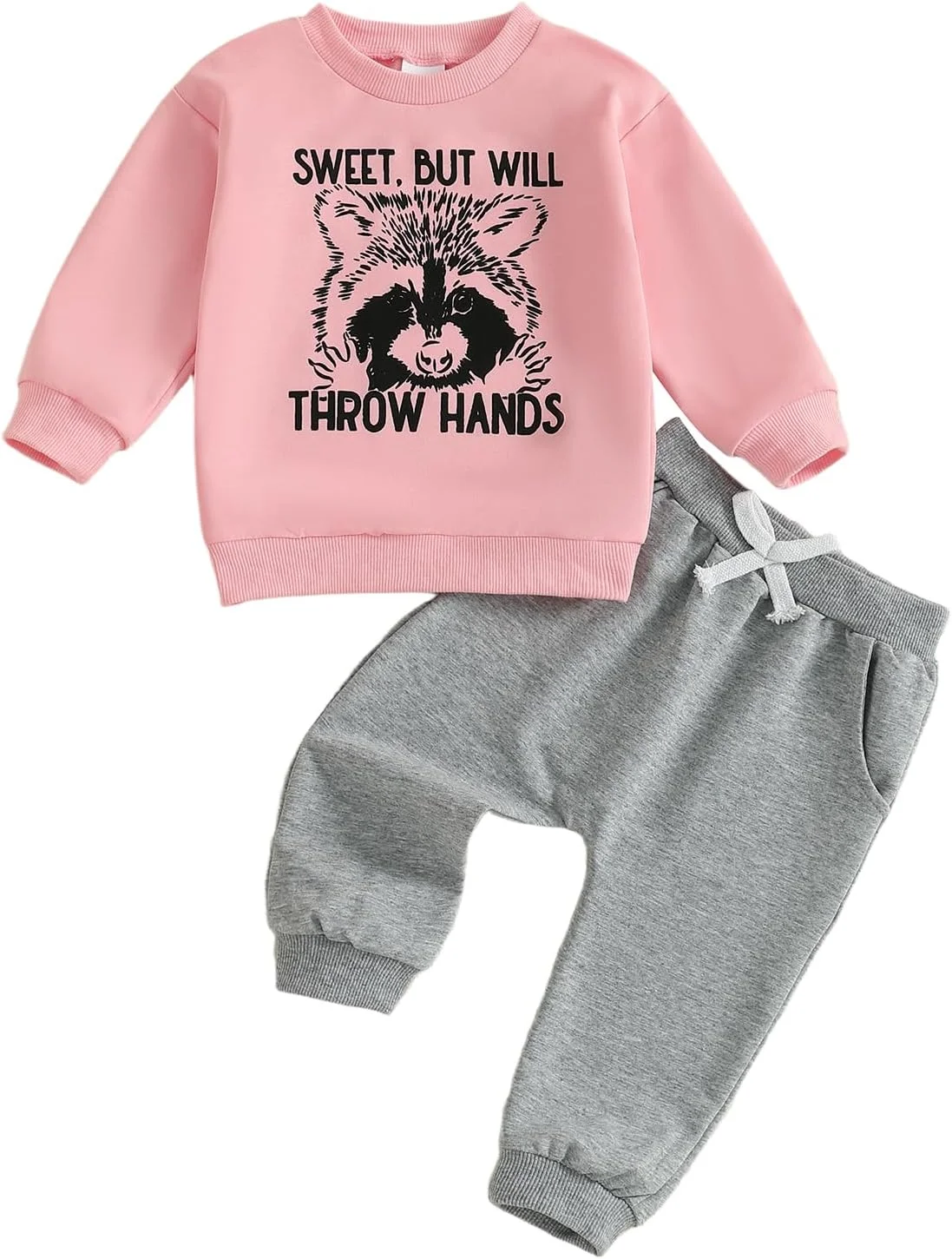 ست لباس پاییزی دخترانه بچه گانه، تاپ بلوز طرح دار و شلوار کمر کش دار، مناسب نوزاد