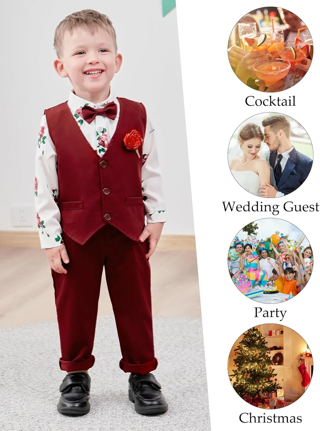 لباس رسمی پسرانه WESIDOM مدل Kn1086 (بسته 6 عددی)