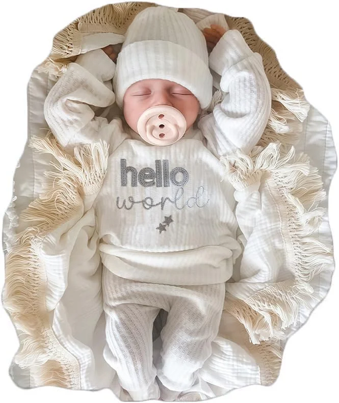 لباس نوزادی پسرانه دخترانه، رامپر آستین بلند، مناسب برای عکس برداری، شامل بلوز، شلوار و کلاه لباس نوزادی پسرانه دخترانه، رامپر آستین بلند، مناسب برای عکس برداری، شامل بلوز، شلوار و کلاه