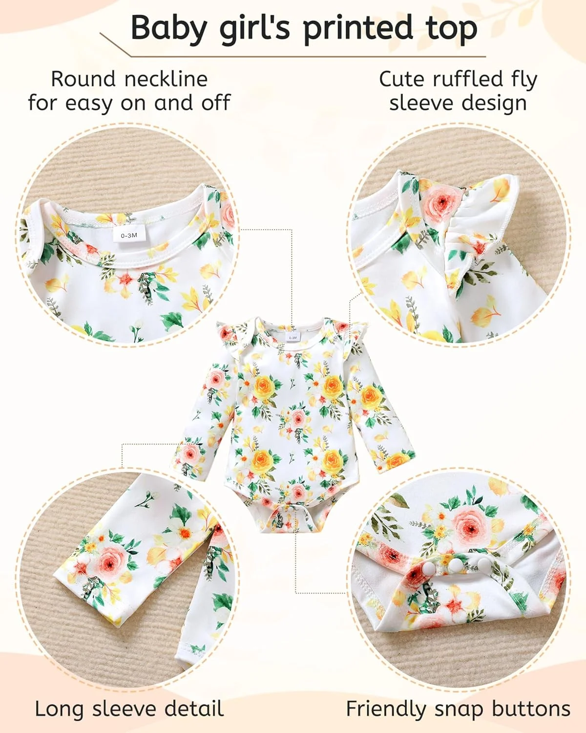 لباس نوزادی دخترانه YALLET مدل Tjy1320