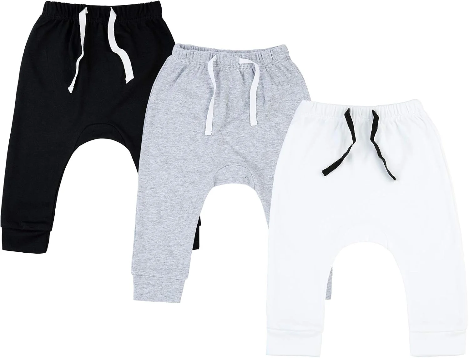 سووبو: ست ۳ عددی شلوار جاگر نوزادی، پنبه‌ای، مناسب پسران و دختران، مدل هارم، مناسب کودکان ۰ تا ۳ سال، بافت اینترلاک ۱۹۵ گرمی