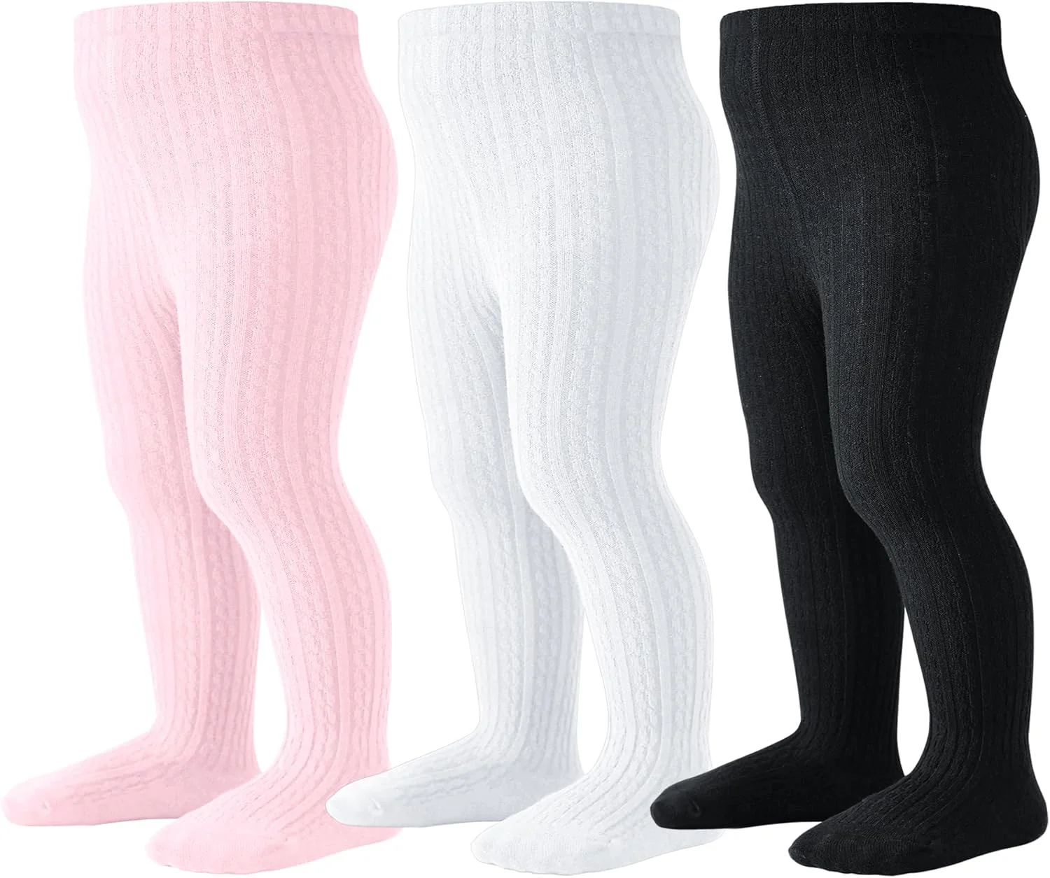 جوراب شلواری بچگانه، جوراب ساق بلند نوزاد، جوراب شلواری بافتنی نرم پنبه ای، ساق شلواری دخترانه نوزادی 0-4 سال