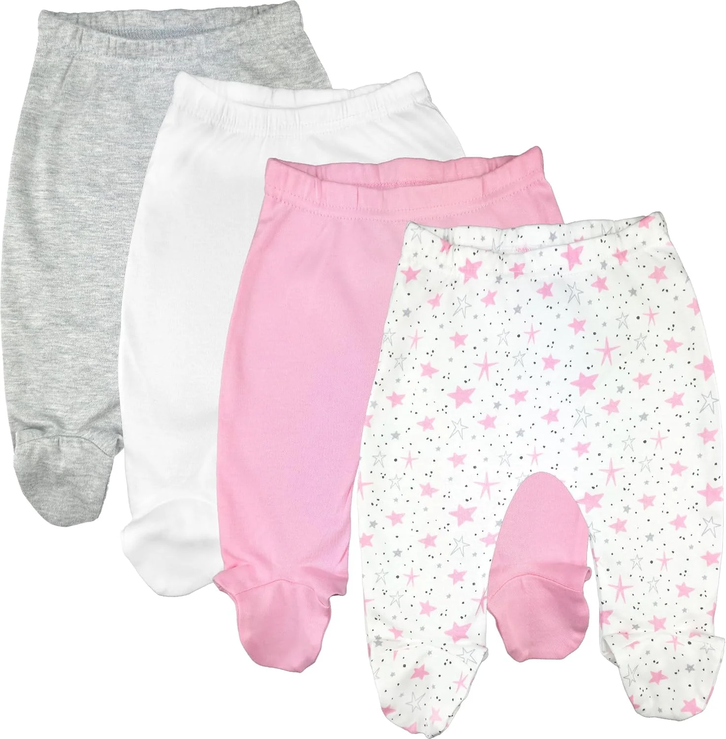 شلوار/لگینگ نوزادی 123 Bear، 100% پنبه، جوراب دار، مناسب پسران و دختران